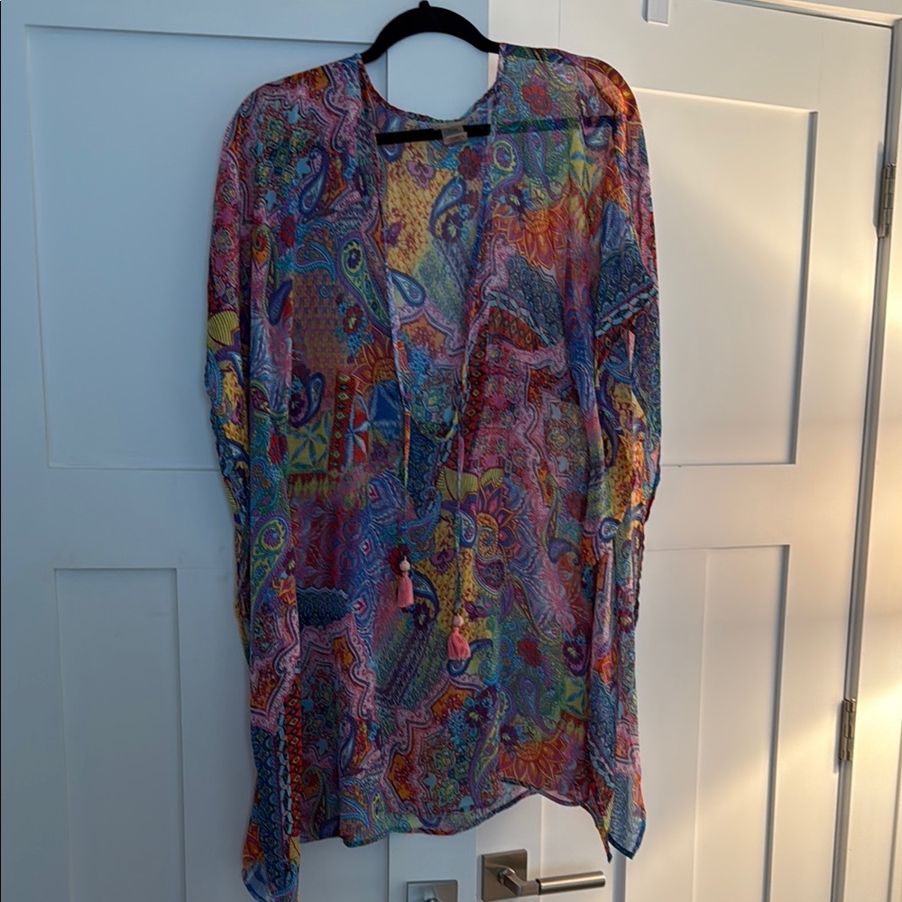 Bleu Rod Beattie Multicolor Swim Coverup